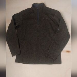 Eddie Bauer Forest Green Quarter-Zip. #A Sweater